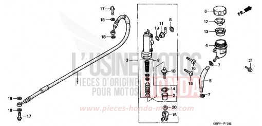 RR. BRAKE MASTER CYLINDER CR80R1 de 2001